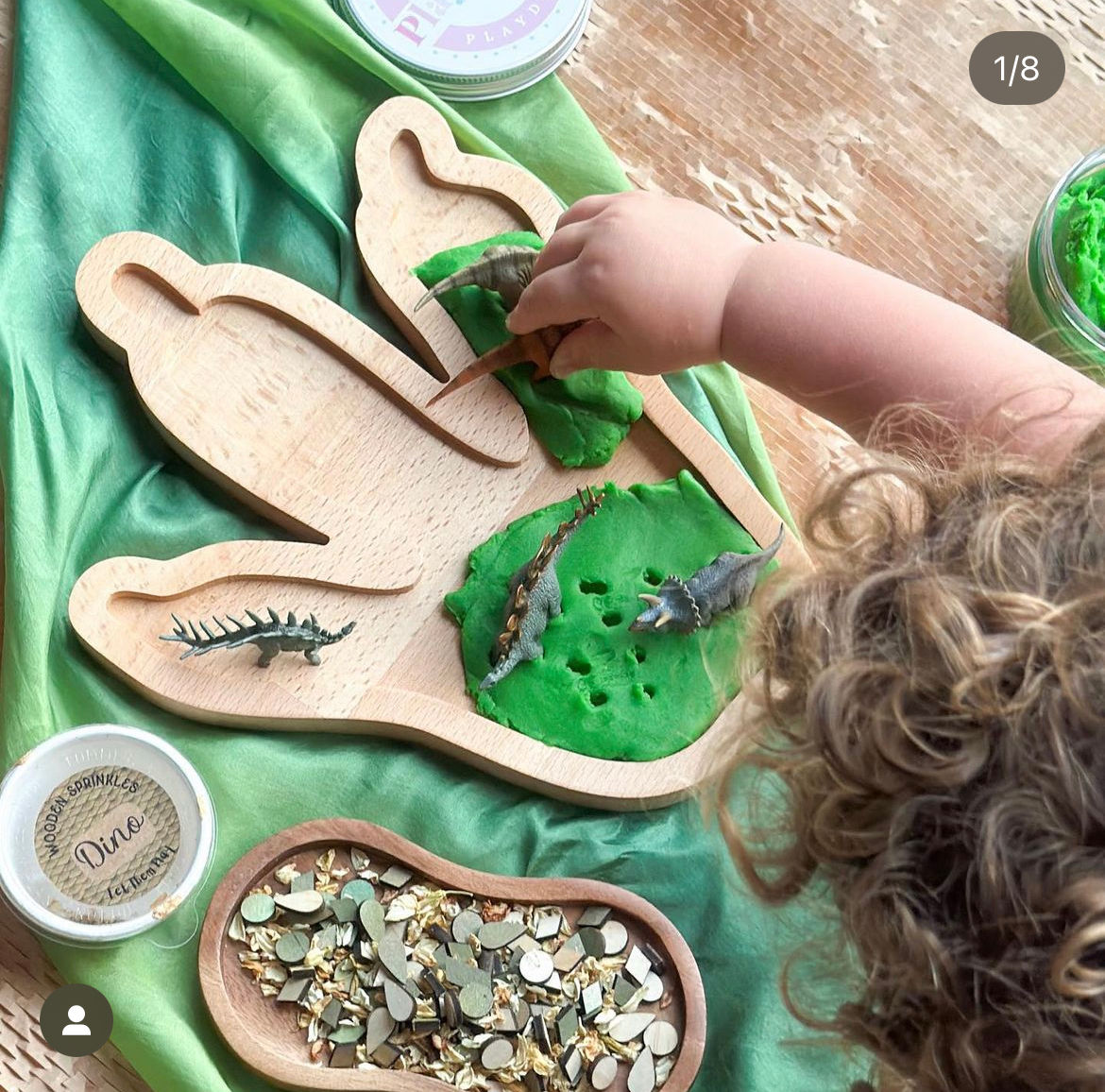 Dinosaur Footprint Sensory Tray 