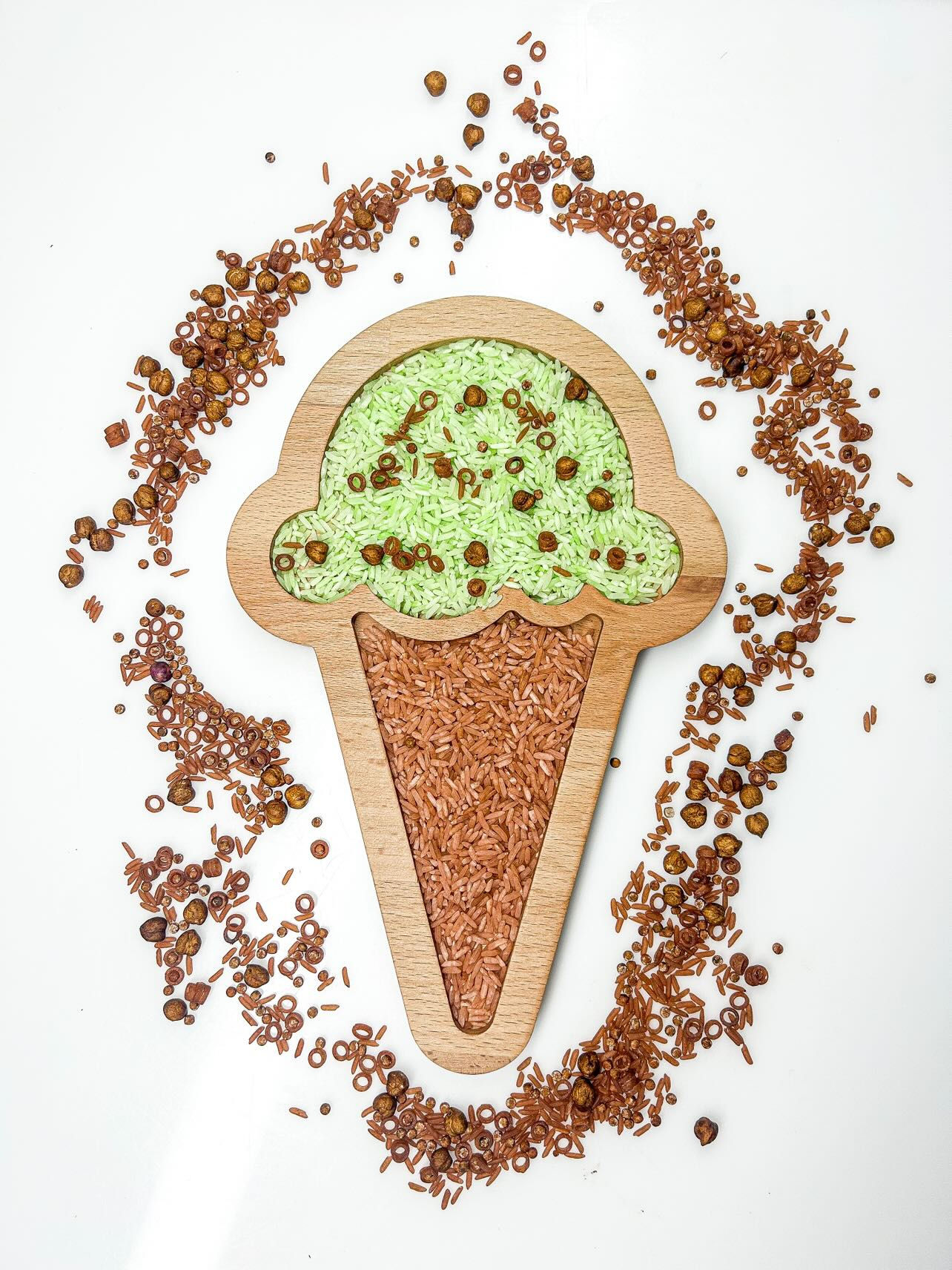 Ice cream sensory tray