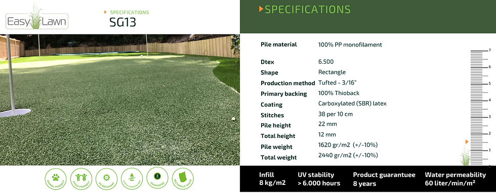 Thumbnail: EasyLawn SG13 - Hockeygras - Puttinggreen