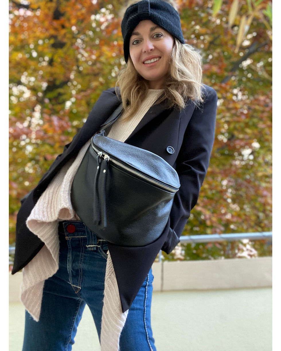 Thumbnail: IDA L Slingtasche Umhängetasche Tasche Ledertasche