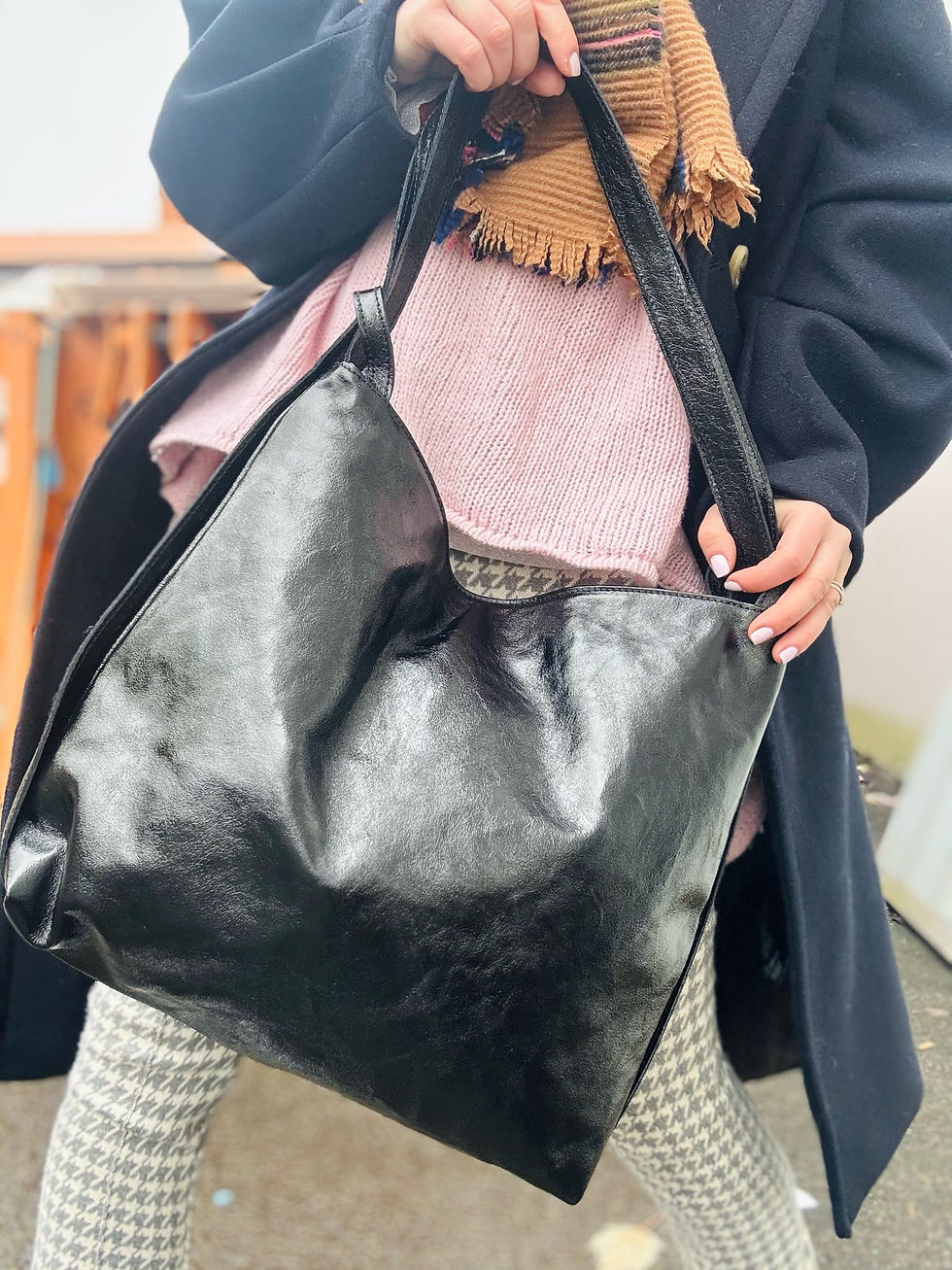 Thumbnail: ISABELL Tasche Leder Ledertasche Umhängetasche Slingbag Rucksack 