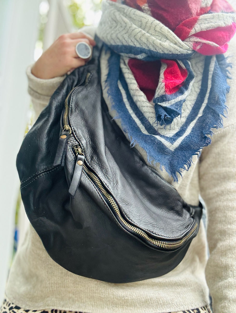 Thumbnail: IDA XXL Luxus LUmhängetasche Handtasche Nappa  Schultertasche Ledertasche Leder