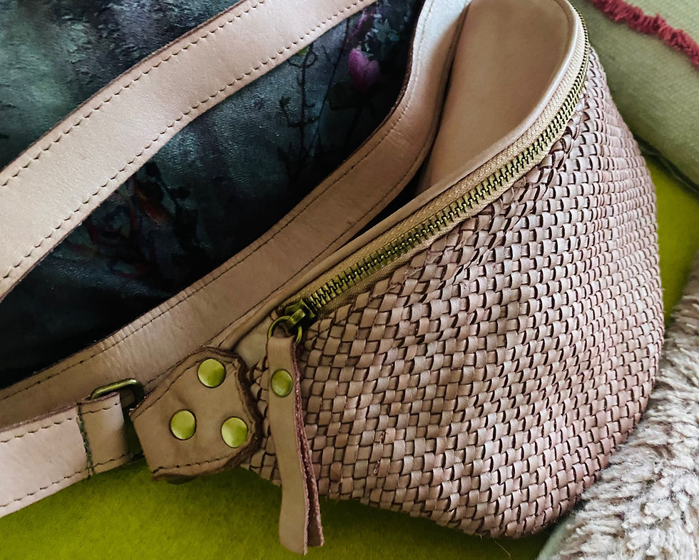 Miniaturbild: JOSI vintage style  geflochtene Umhängetasche Ledertasche Großbody Tasche aus fe