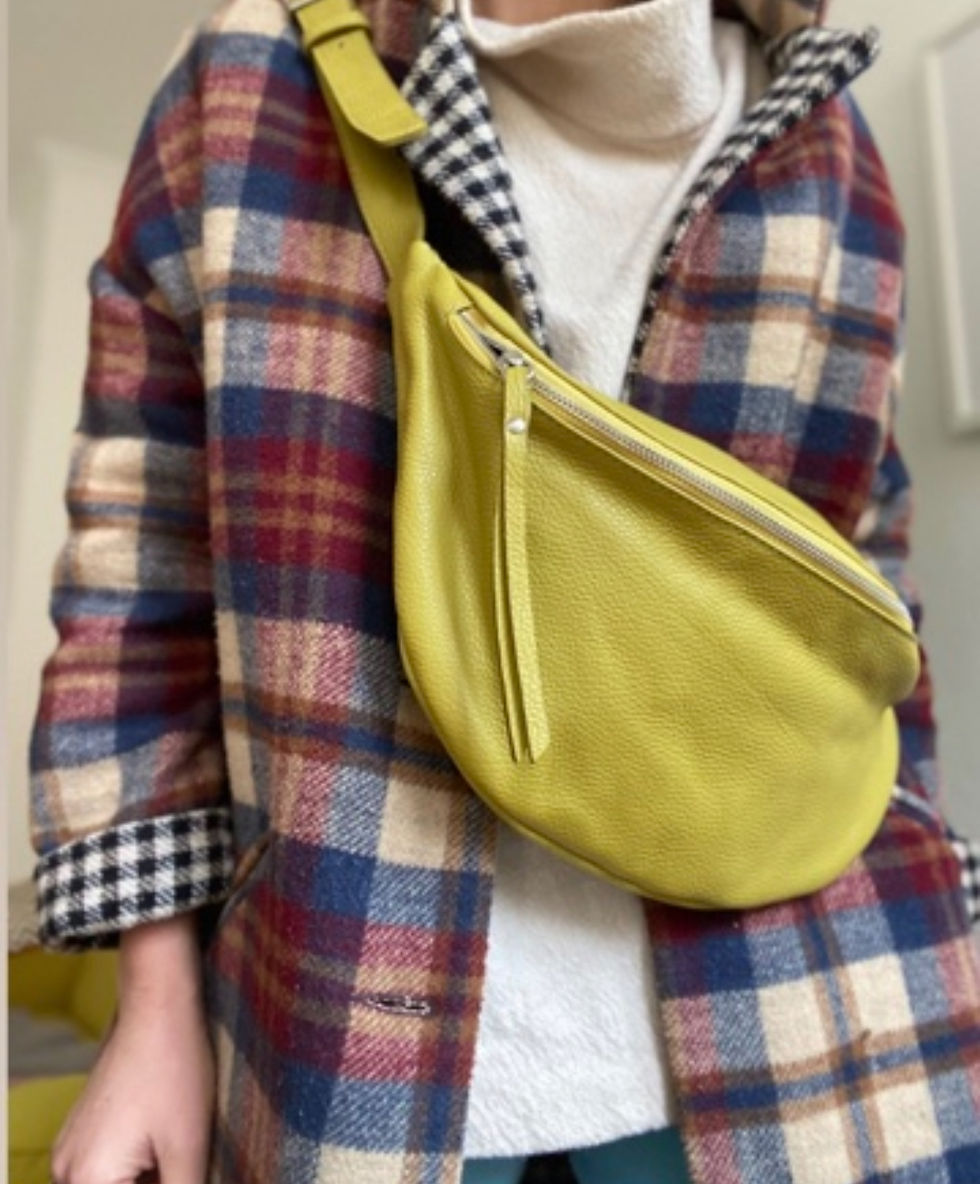 Miniaturbild: IDA L Umhängetasche mit festem Gurt angenäht Ledertasche Großbody Großbodybag 