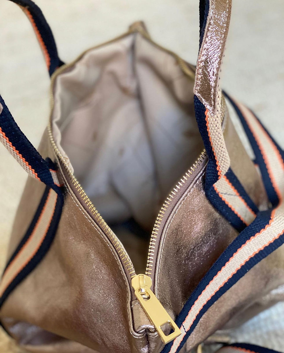 Thumbnail: JASPER Rucksacktasche Rucksack Leder Ledertasche 2 in 1 Bronze 