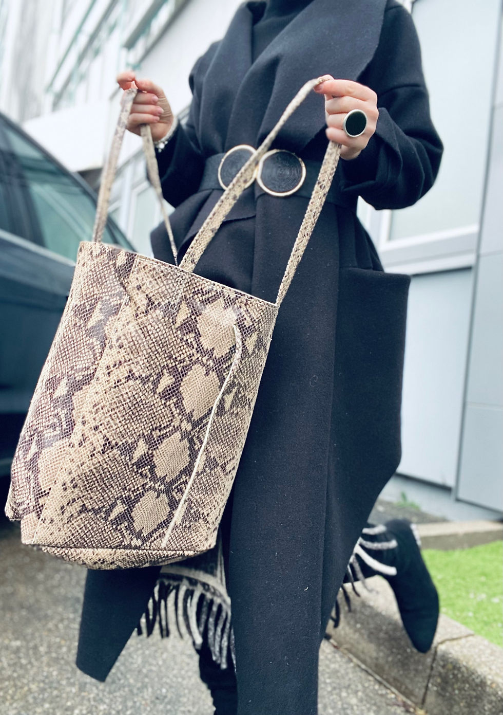 Thumbnail: EMMA Shopper Handtasche Ledertasche Henckeltasche schlicht weich Kupfer