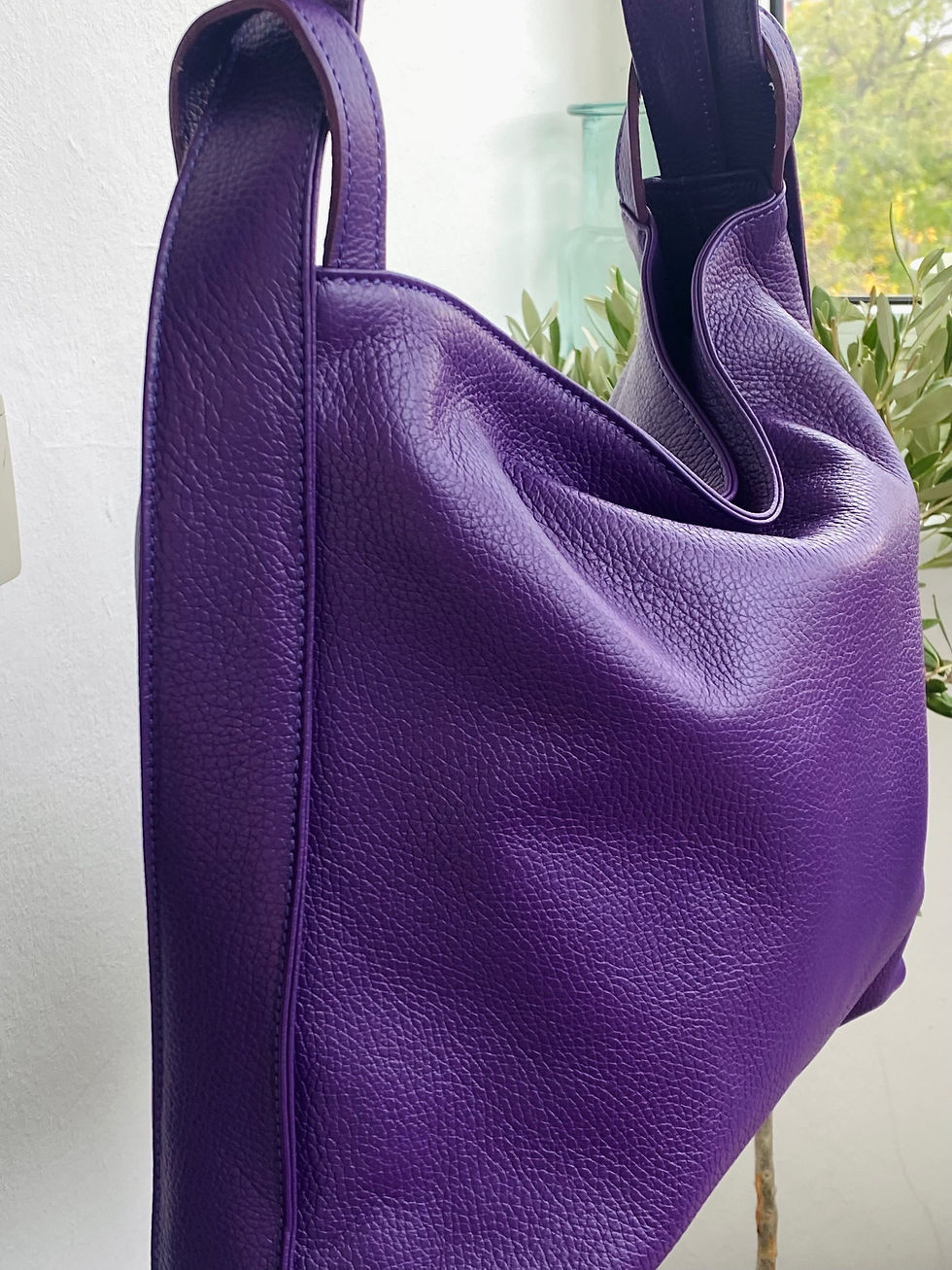 Thumbnail: ISABELL Tasche Leder Ledertasche Umhängetasche Slingbag Rucksack 
