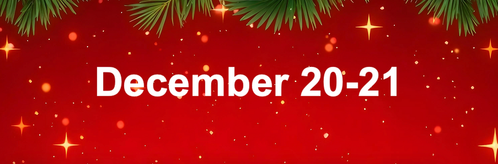 December  20-21 - Traditional Indulgence of the day!