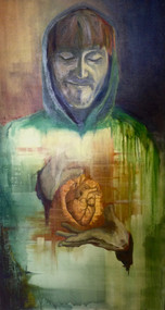 Self-Portrait, Oil on canvas, 30"w x 60"h, 2015
