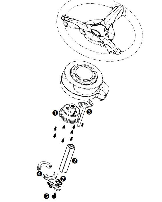Thumbnail: Exploded view diagram of Trimble EZ-Pilot Pro hardware