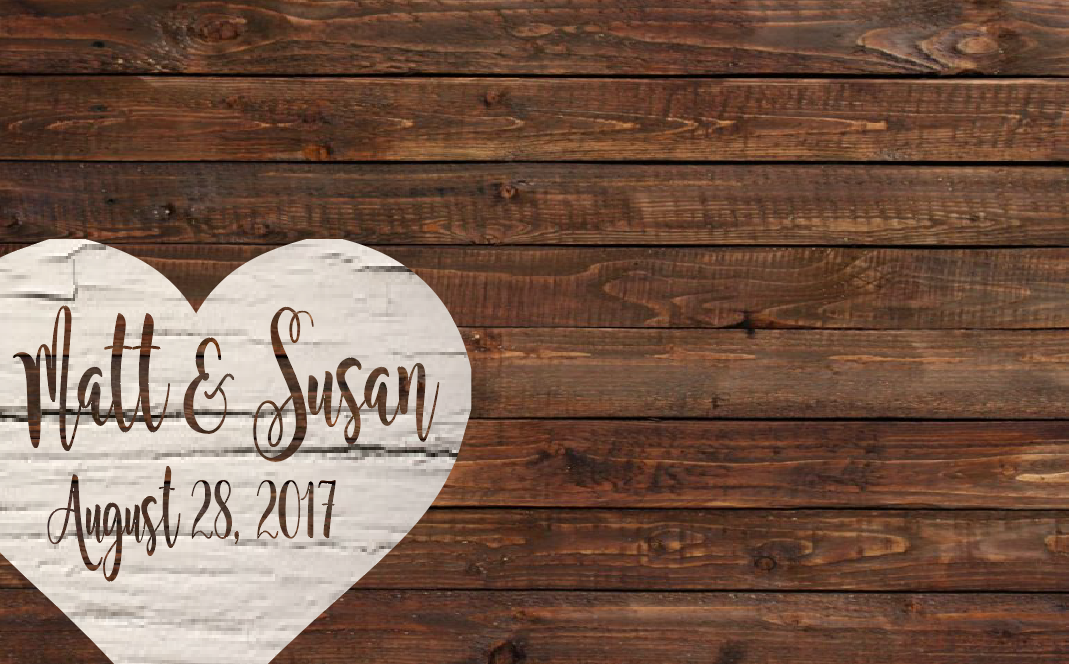 Corner Heart Wedding Guest Book Board