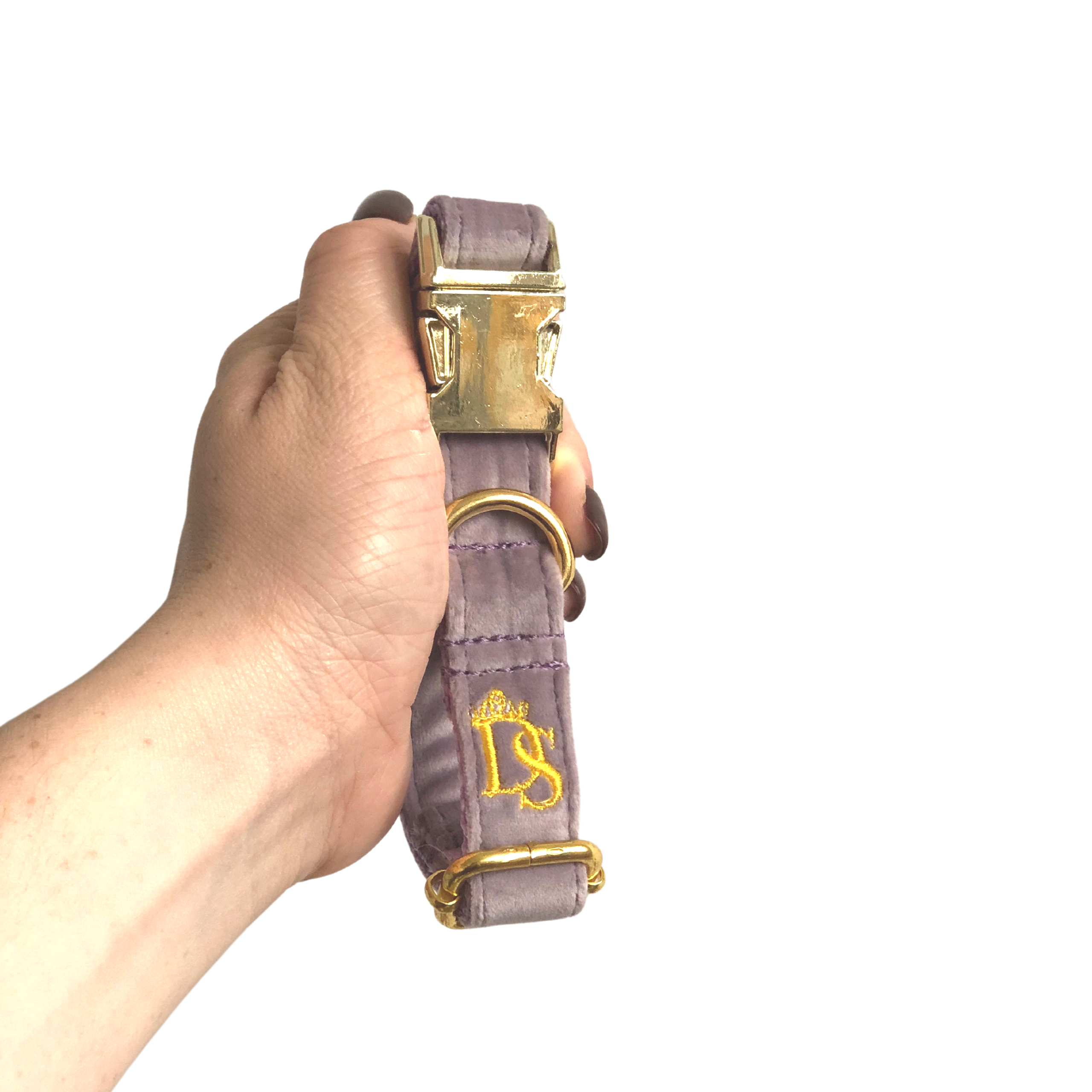 Obroża dla psa Velvet Purple Princess