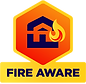 Fire Aware Logo, Showcasing our certification and Moral standing