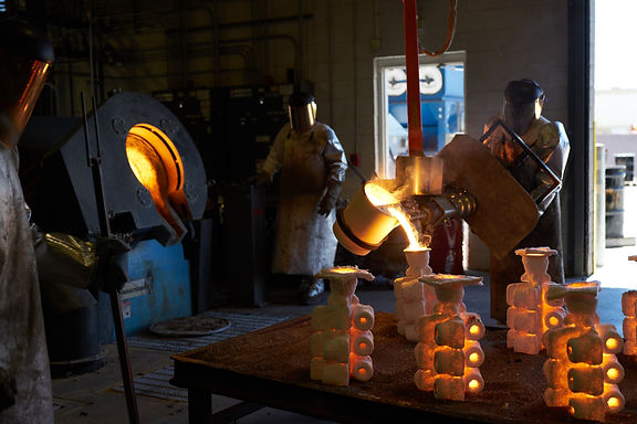 Our team casts parts