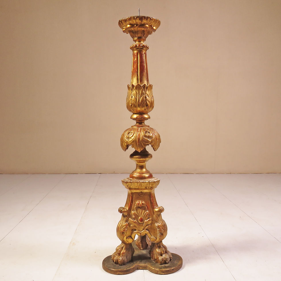 Early 19th Century Carved Pricket Candlestick - SOLD