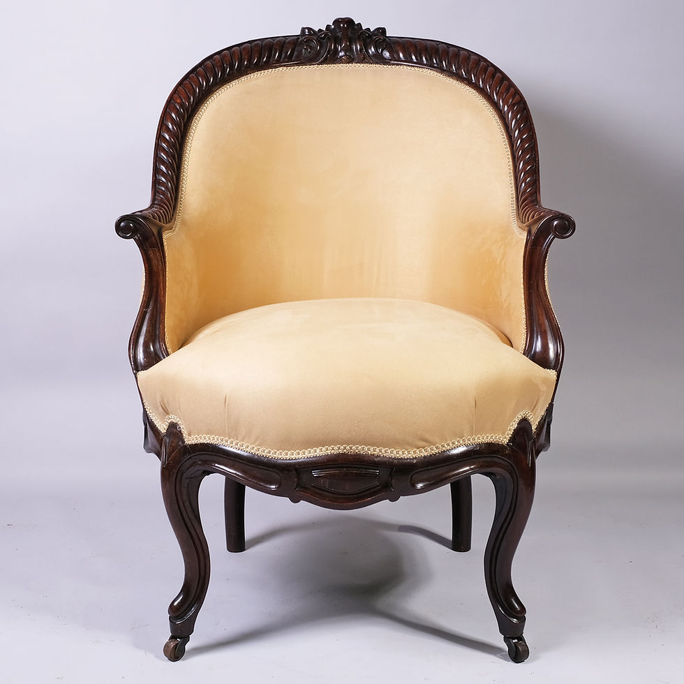 Thumbnail: Pair of 19th Century Goncalo Alves Arm Chairs