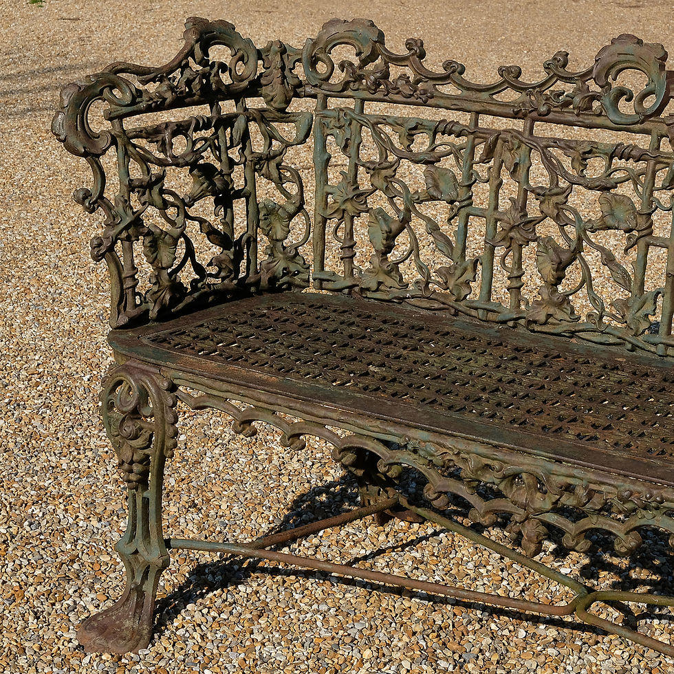 Thumbnail: A 19th century Convulvulus Pattern Coalbrookdale Cast Iron Bench