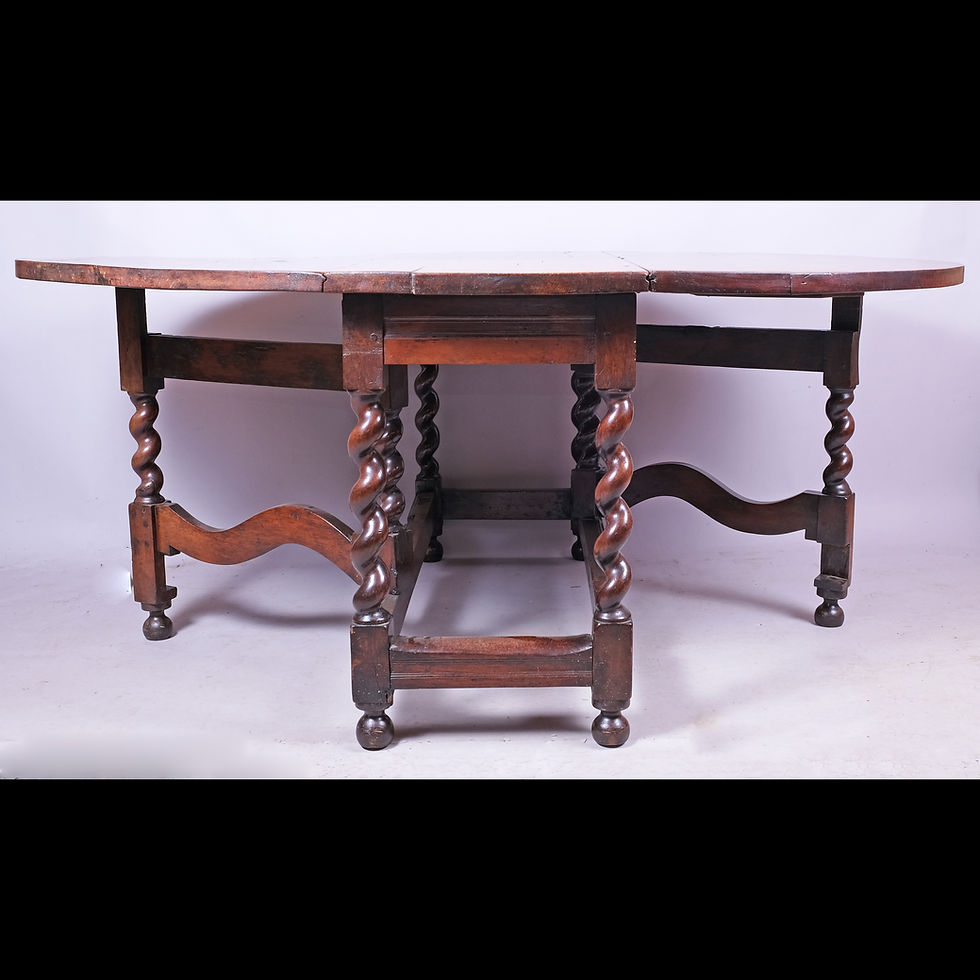 17th Century Carolean Yew Wood Gateleg Table