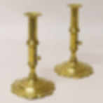 18th Century George II Scalloped Based Candlesticks