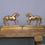 Thumbnail: A Pair of 19th Century Cast Brass Horse Mantle Ornaments