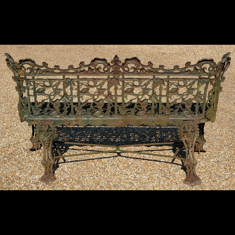Thumbnail: A 19th century Convulvulus Pattern Coalbrookdale Cast Iron Bench