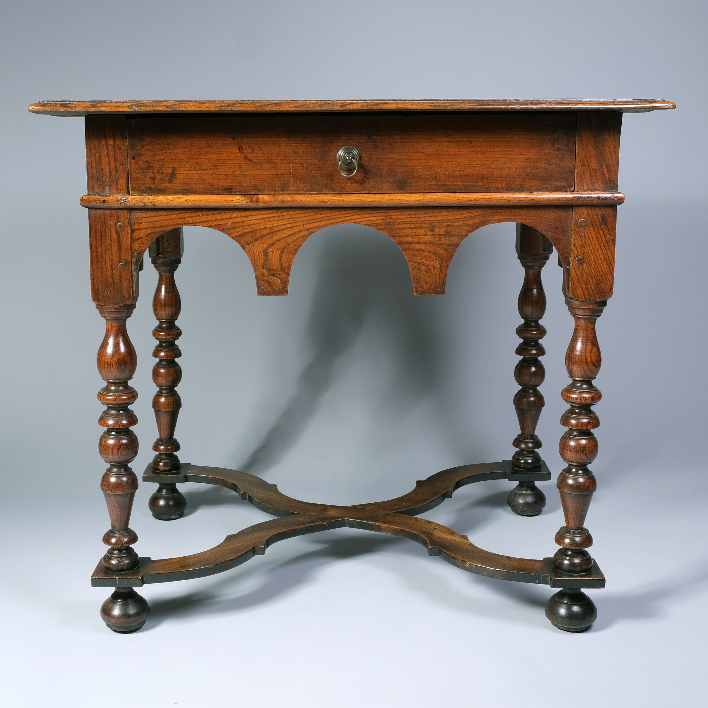 Late 17th Century William and Mary Period Elm Side Table