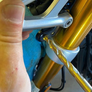 Drilling a Thruxton signal mount