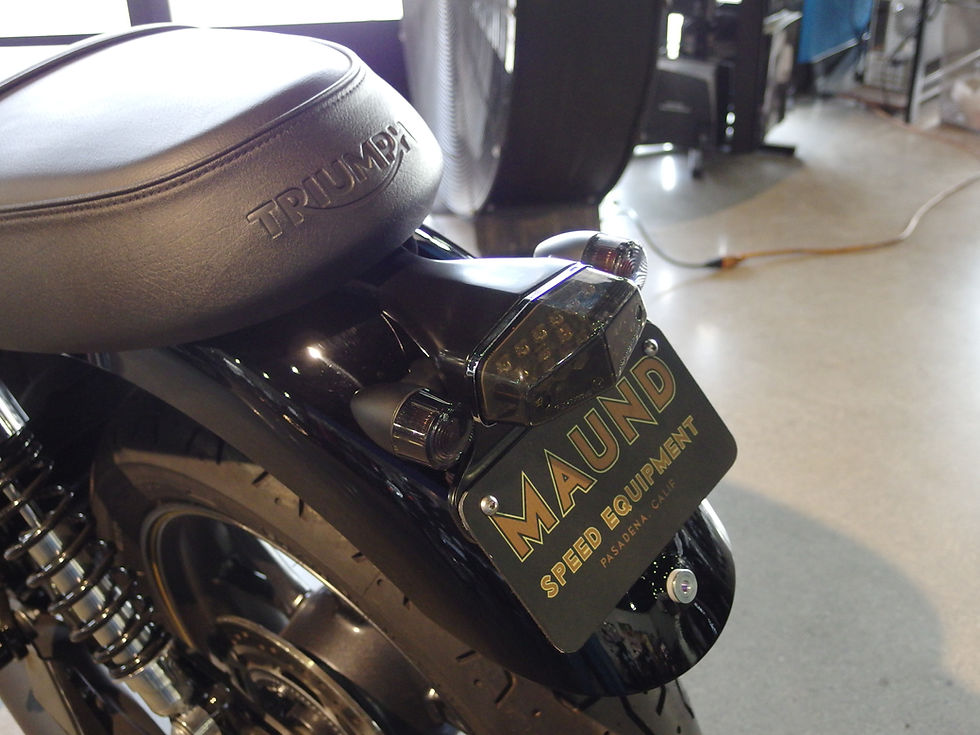 Thumbnail: Maund Speed Equipment LED Custom Black tail light Triumph Bonneville