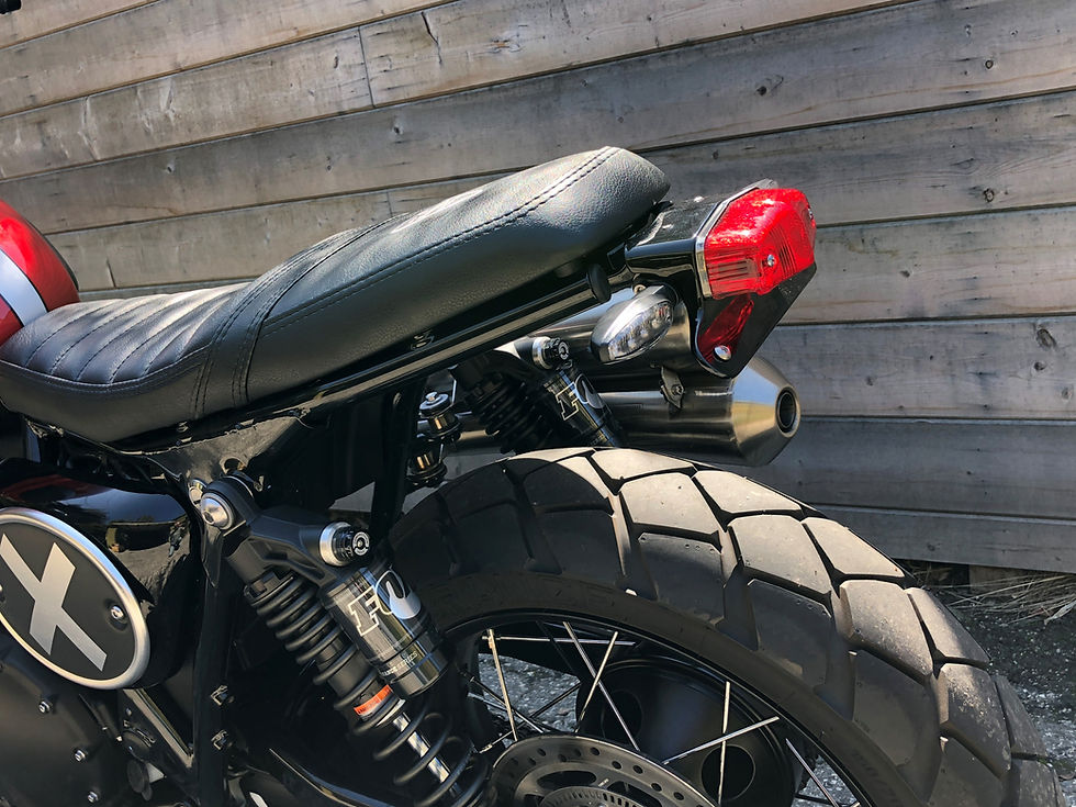 Thumbnail: Bench seat Street Scrambler using Street Cup FEK LED Triumph sport Turn Signals