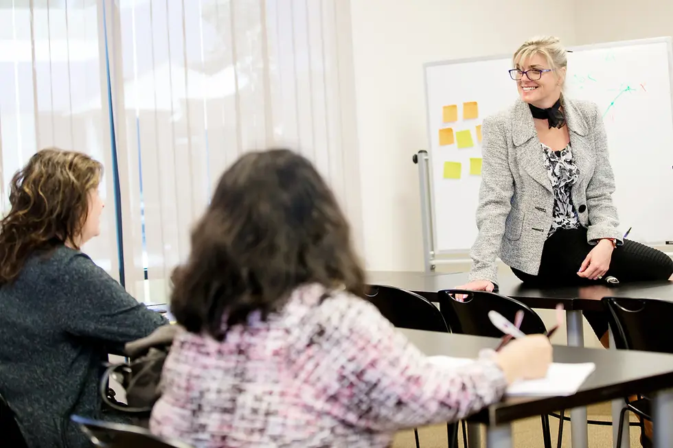 Viki at Exelorate leads a workshop