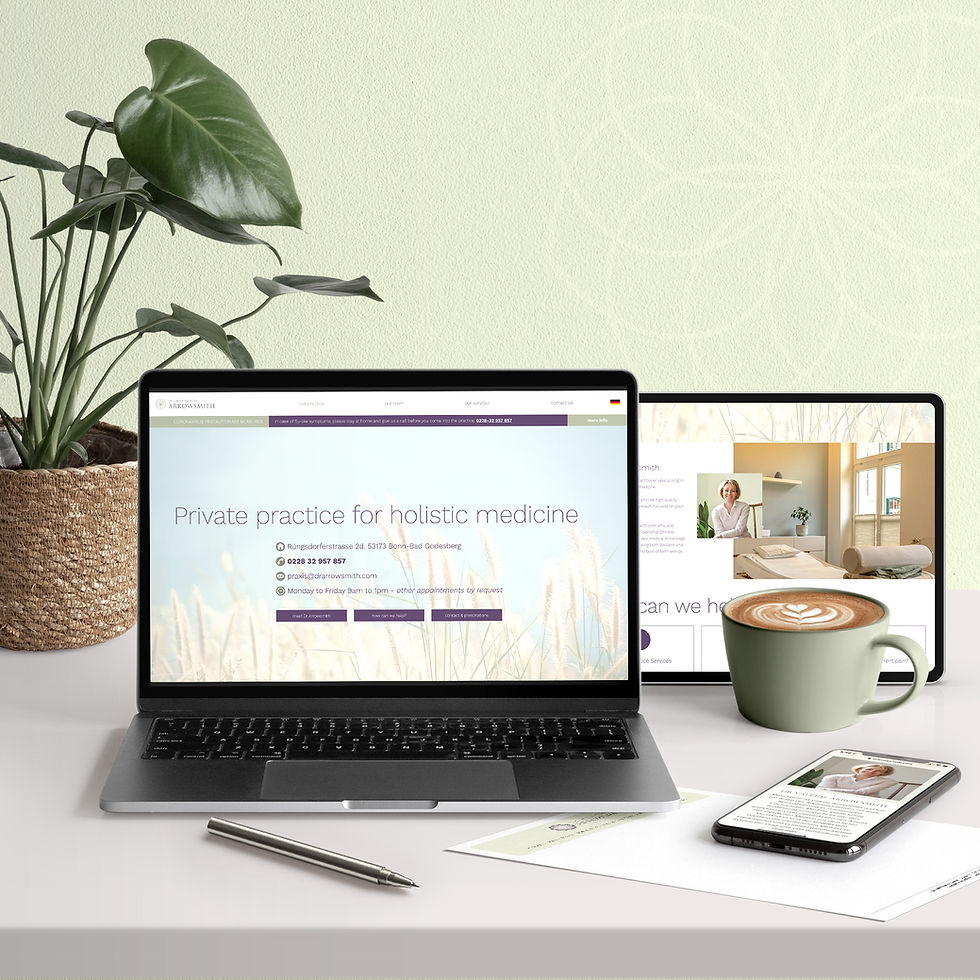 Dr Arrowsmith website design by JH Design