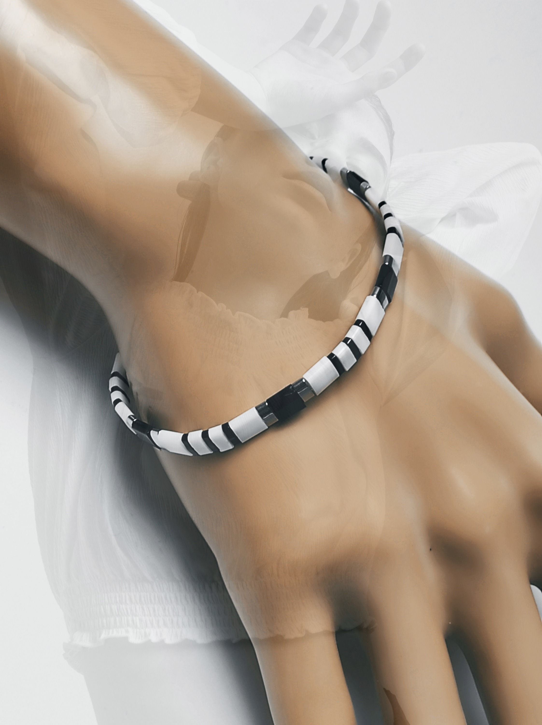 Bracelet Inca noir et blanc