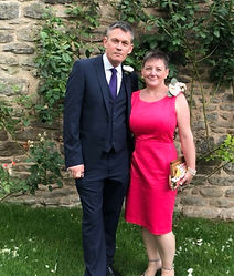 Completed bespoke fit dress, with corsage