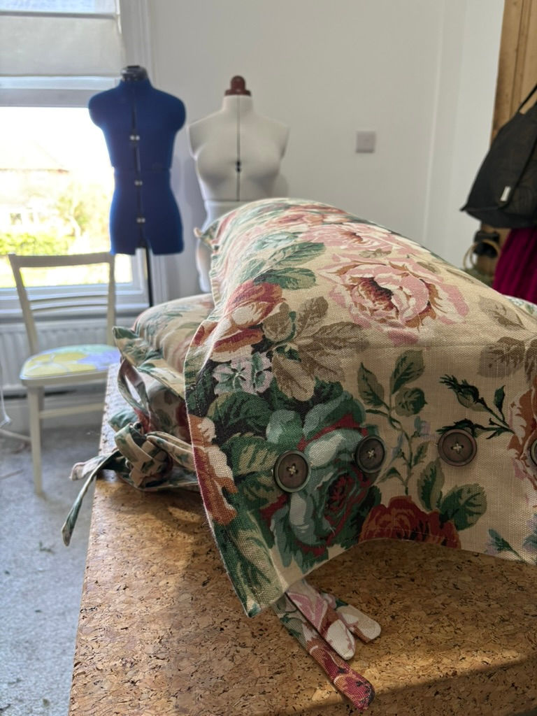 Repurposed English Rose fabric