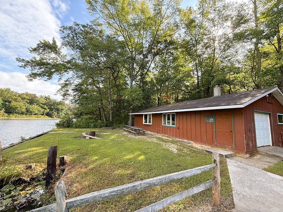Lakeside Lodge at Camp Roosevelt beside Watson’s Mill Pond