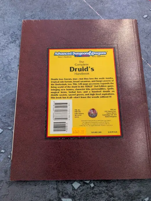 Thumbnail: AD&D2e The Complete Druid's Handbook (used)