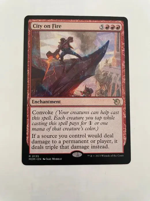 city on fire mtg card Magic The Gathering - March of the Machine If a source you control would deal damage to a permanent or player City on Fire | Promo