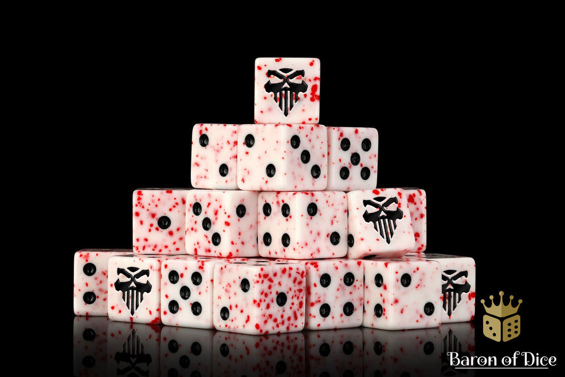 Baron of Dice: 25 Premium Wargaming Dice - Bloody Massacre