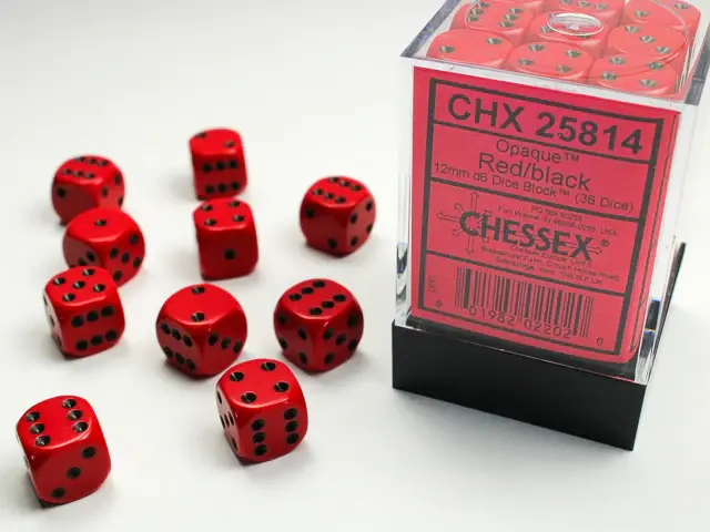 Thumbnail: Opaque 12mm D6 Dice