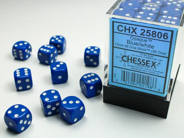 Thumbnail: Opaque 12mm D6 Dice