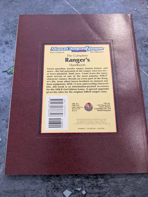 Thumbnail: AD&D2e The Complete Ranger's Handbook (used)