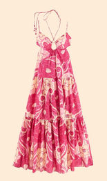 Farm Rio Pink Tropical Groove Maxi Dress
