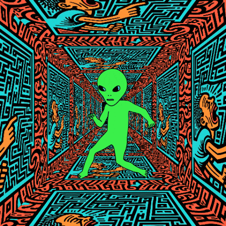 dancing alien