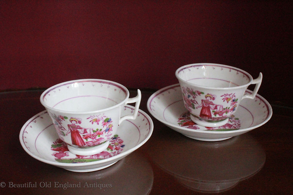 Tea cups angled from above