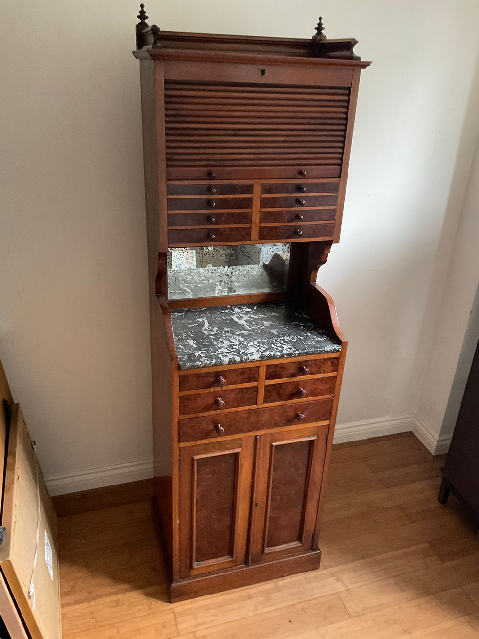 Thumbnail: An authentic 1912 Edwardian dental cabinet by The Dental Manufacturing Company full view