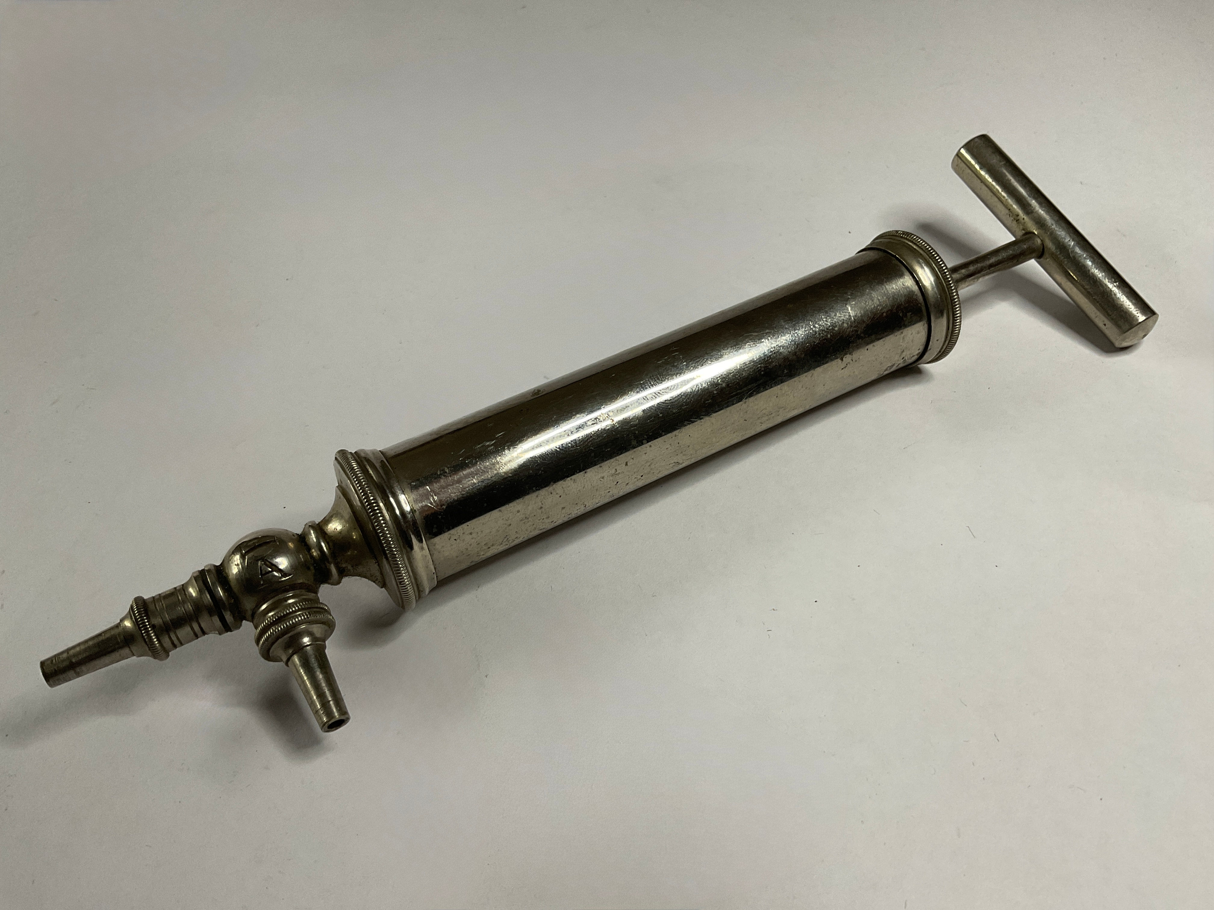 Antique Edwardian Two-Way Valve Irrigation Syringe c1900