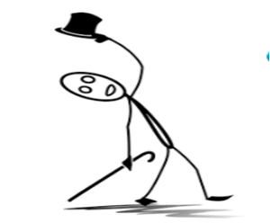 Be creative; draw a stick man and smile