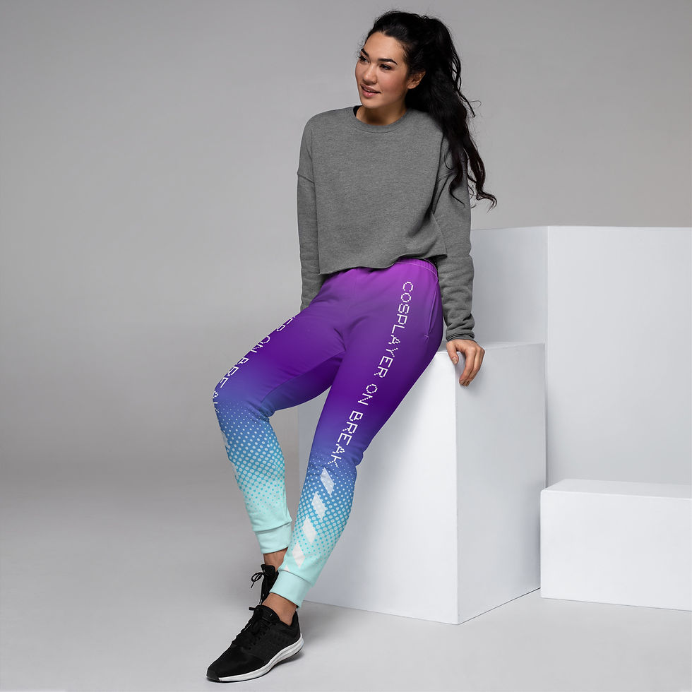 Thumbnail: Cosplayer on Break - "Laguna" Purple and Cyan Unisex Joggers