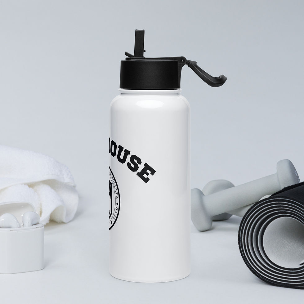 Thumbnail: Stainless steel water bottle with a straw lid