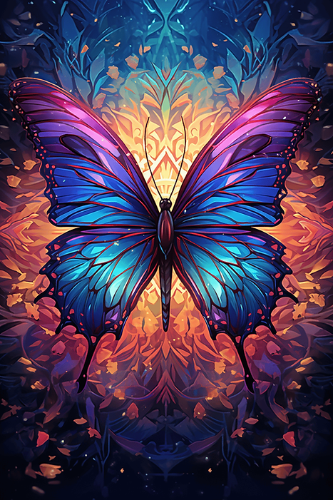 theascensioncenter_a_butterfly_with_pink_blue_purple_teal_and_o_7e80d932-f812-4d2d-8e58-5e